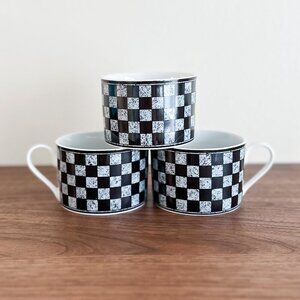 1997 Multiple Choice Mugs – Set of 3 – Black Checkerboard Topchoice Cups